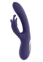 Wings Of Frenzy Rechargeable Silicone Multi Vibrator with Clitoral Stimulator - Purple