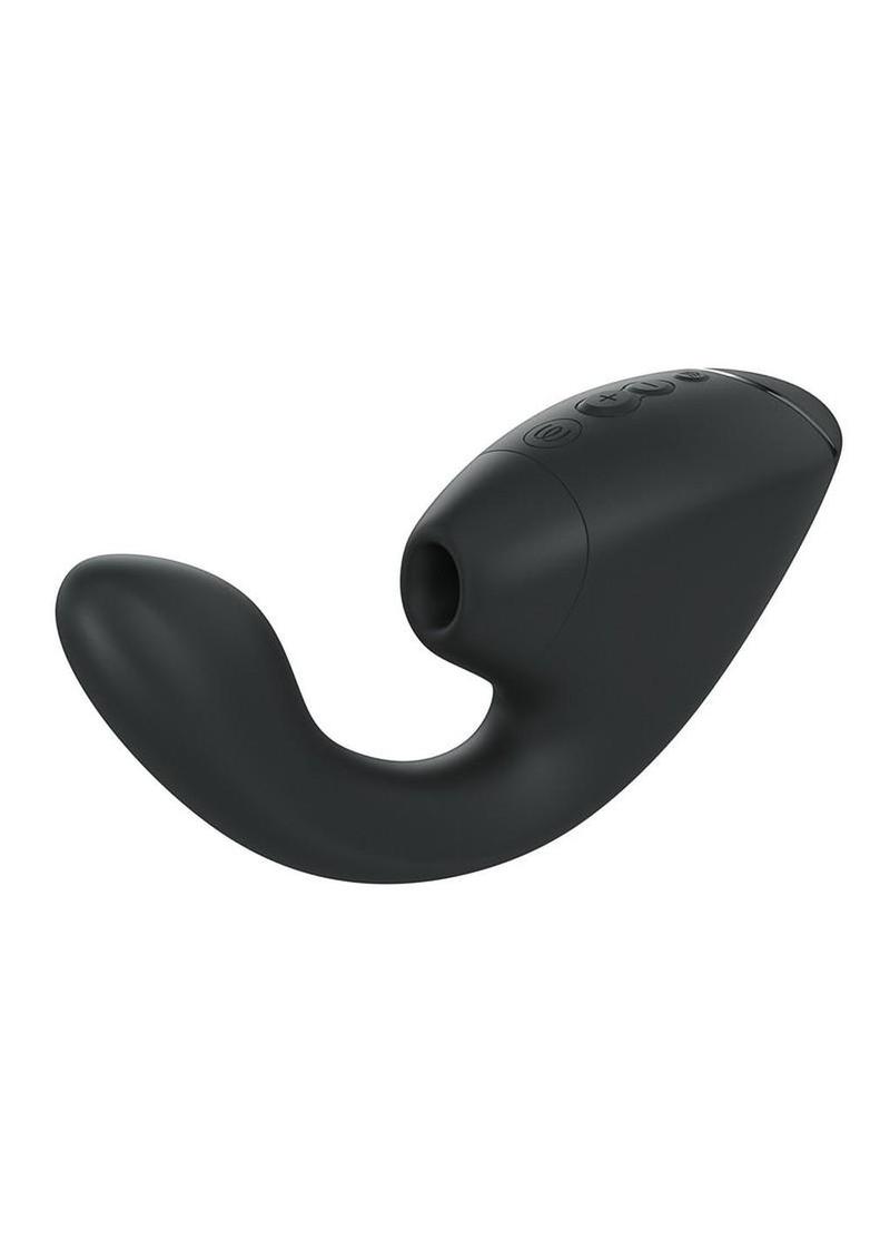 Womanizer Next Duo Rechargeable Silicone Dual G-Spot and Clitoral Stimulator - Black