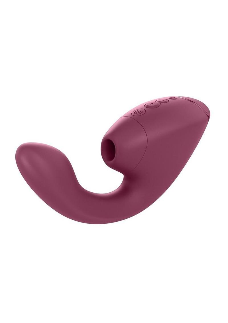 Womanizer Next Duo Rechargeable Silicone Dual G-Spot and Clitoral Stimulator - Dark - Pink
