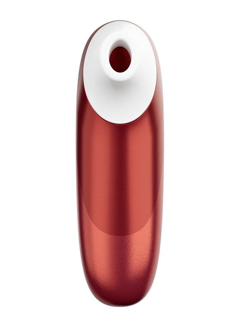 Womanizer Pleasure Air Pro Rechargeable Silicone Air Pulse Clitoral Vibrator - Bordeaux/Red