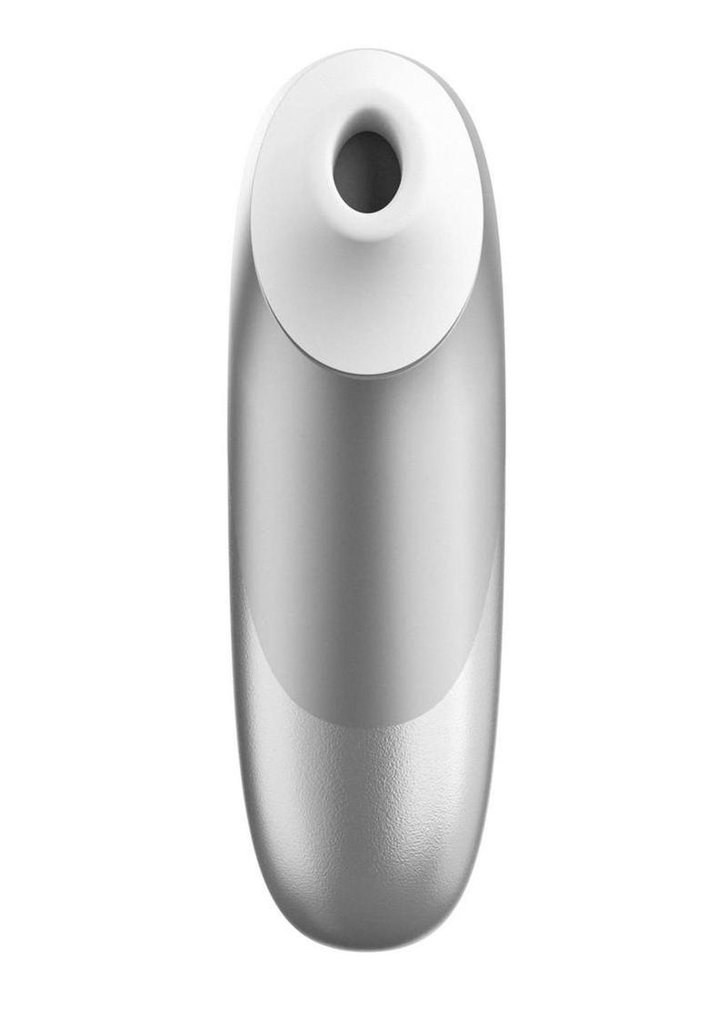 Womanizer Pleasure Air Pro Rechargeable Silicone Air Pulse Clitoral Vibrator - Grey/Silver