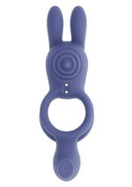 Zero Tolerance Naughty Bunny Rechargeable Silicone Vibrating Rabbit Cock Ring - Purple