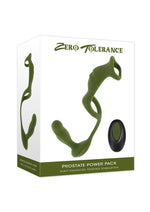 Zero Tolerance Prostate Power Pack Rechargeable Silicone Anal Vibrator with Remote - Green