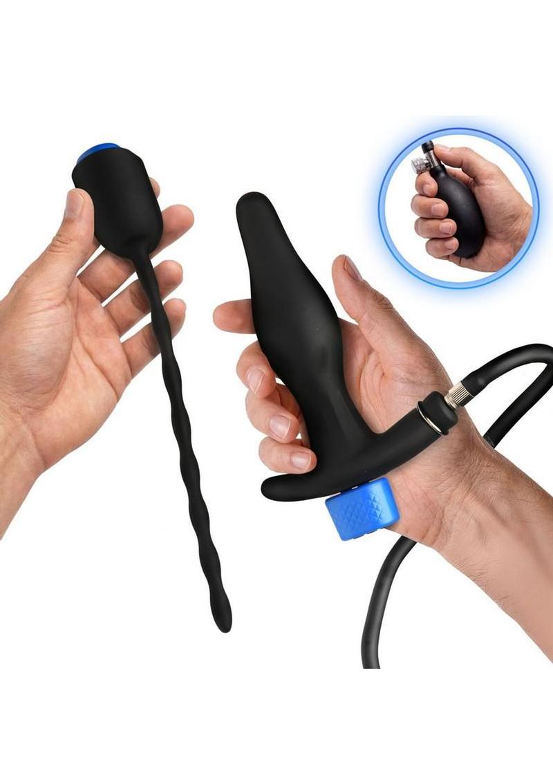 Zeus Inflatable Anal Plug E-Stim Kit