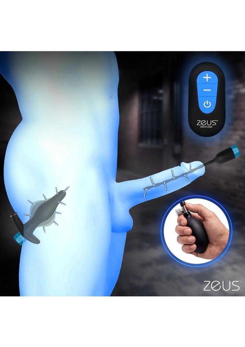 Zeus Inflatable Anal Plug E-Stim Kit