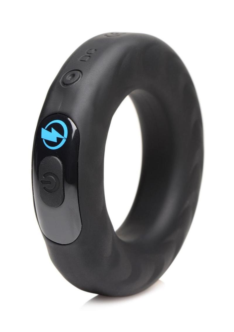 Zeus E-Stim Pro Vibrating And E-Stim Rechargeable Silicone Cock Ring
