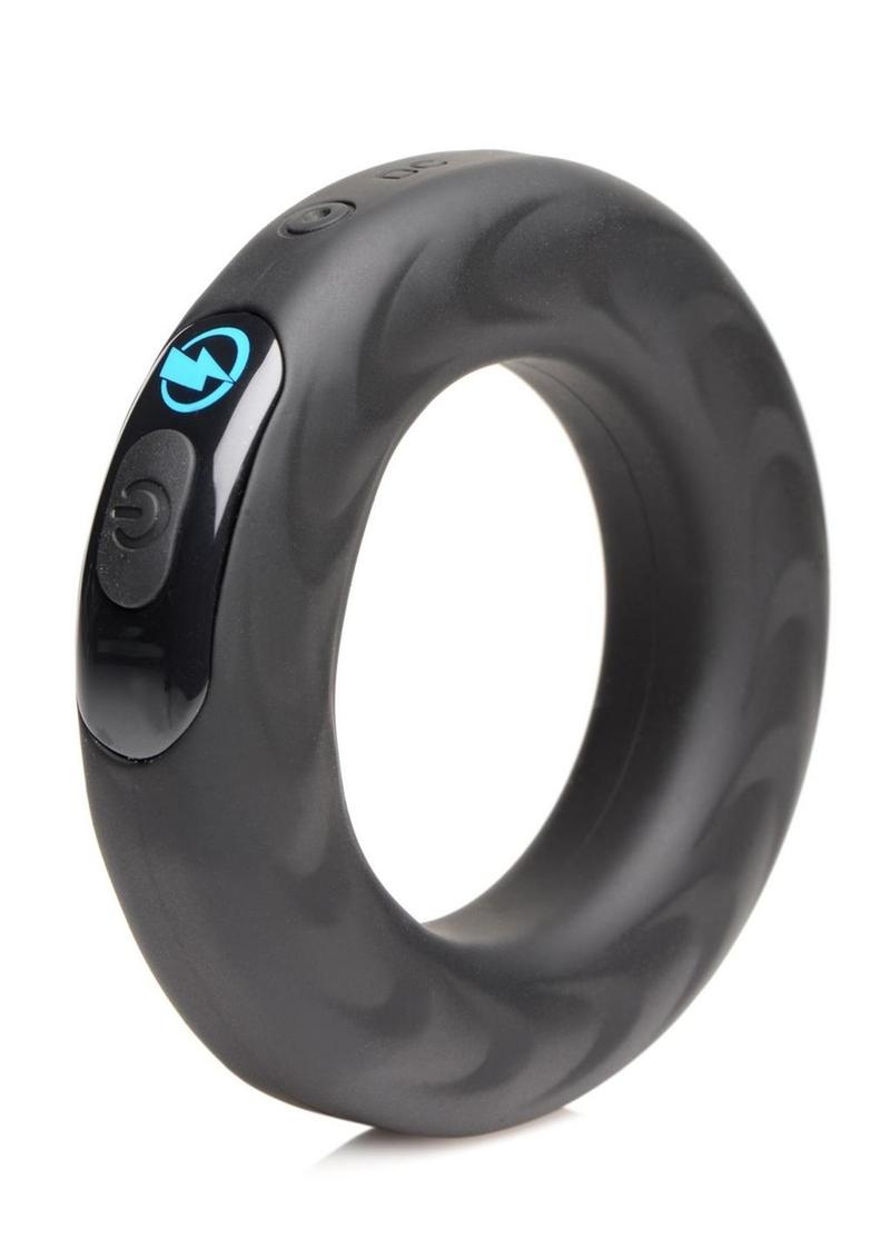 Zeus E-Stim Pro Vibrating And E-Stim Rechargeable Silicone Cock Ring