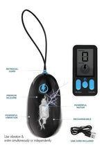 Zeus E-Stim Silicone Egg Vibration with Remote Control