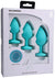 A-Play Trainer Set Silicone Anal Plugs - Teal - 3 Piece Set