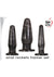 Adam and Eve Anal Rockets Trainer Anal Plug - Grey - 3 Pieces/Set