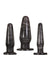 Adam and Eve Anal Rockets Trainer Anal Plug - Grey - 3 Pieces/Set