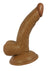 All American Mini Whoppers Curved Dildo with Balls Latin - Caramel - 5in