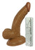 All American Mini Whoppers Vibrating Curved Dildo with Balls Latin - Caramel - 5in