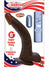 All American Whoppers Vibrating Dildo with Balls and Bullet - Brown/Chocolate - 8in