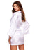 All Satin Robe - White - One Size