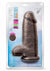 Au Naturel Chub Dildo with Suction Cup - Chocolate - 10in