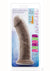 Au Naturel Dildo with Suction Cup - Chocolate - 8in