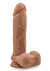 Au Naturel Dildo with Suction Cup - Brown/Caramel - 9.5in