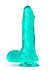 B Yours Plus Rock N' Roll Realistic Dildo with Balls - Teal - 8in