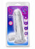 B Yours Plus Rock N' Roll Realistic Dildo with Balls - Clear - 7.25in