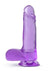 B Yours Plus Rock N' Roll Realistic Dildo with Balls - Purple - 7.25in
