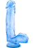 B Yours Sweet N' Hard 1 Dildo with Balls - Blue - 7in
