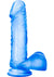 B Yours Sweet N' Hard 2 Dildo with Balls - Blue - 7.75in