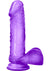 B Yours Sweet N' Hard 2 Dildo with Balls - Purple - 7.75in