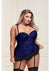 Baci Bustier and G-String - Blue - XLarge