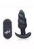 Bang! 21x Vibrating Silicone Rechargeable Swirl Butt Plug with Remote Control - Black