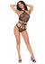 Barely Bare Strappy Halter Teddy - Black - One Size