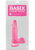 Basix Dong with Suction Cup - Pink - 6in