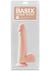 Basix Rubber Works Dong with Suction Cup - Vanilla - 7.5in