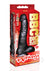 BBC Big Black Cock Twizted Dildo with Balls - Black - Large - 11.75in