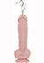 Big Shot Rechargeable Silicone Vibrating Squirting Dong with Balls - Flesh/Vanilla - 8in