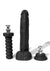 Boneyard Silicone Tool Kit Dildo with Balls 10in with Attachments - Black - 3 Per Set