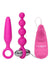 Booty Call Booty Vibro Kit Silicone Vibrating Butt Plug and Anal Beads - Pink