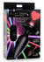 Booty Sparks Laser Heart Rechargeable Silicone Anal Plug with Remote Control - Large - Black with Red Lights - Black