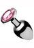 Booty Sparks Pink Gem Small Anal Plug - Metal/Pink - Small