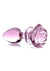 Booty Sparks Pink Rose Glass Anal Plug - Pink - Large