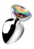 Booty Sparks Rainbow Prism Heart Anal Plug - Multicolor - Large