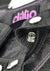 Dillio Strap-On Suspender Harness Set Black with Silicone Dildo - Black/Pink - 6in