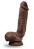 Dr. Skin Glide Self Lubricating Dildo with Balls - Chocolate - 8.5in