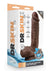 Dr. Skin Glide Self Lubricating Dildo with Balls - Chocolate - 8.5in