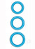 Firefly Halo Small Silicone Cock Ring - Blue/Glow In The Dark - Small