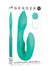 Gender X Strapless Seashell Rechargeable Silicone Dual Vibrator with Remote Control - Aqua/Green