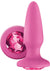Glams Silicone Butt Plug - Pink/Pink Gem