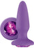 Glams Silicone Butt Plug - Purple/Purple Gem