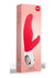Lady Bi Silicone Vibrator with Clitoral Stimulator - India - Red