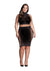 Le Desir Shade Kala Xxxvii Two Piece with Turtleneck, Crop Top and Skirt - Black - Queen